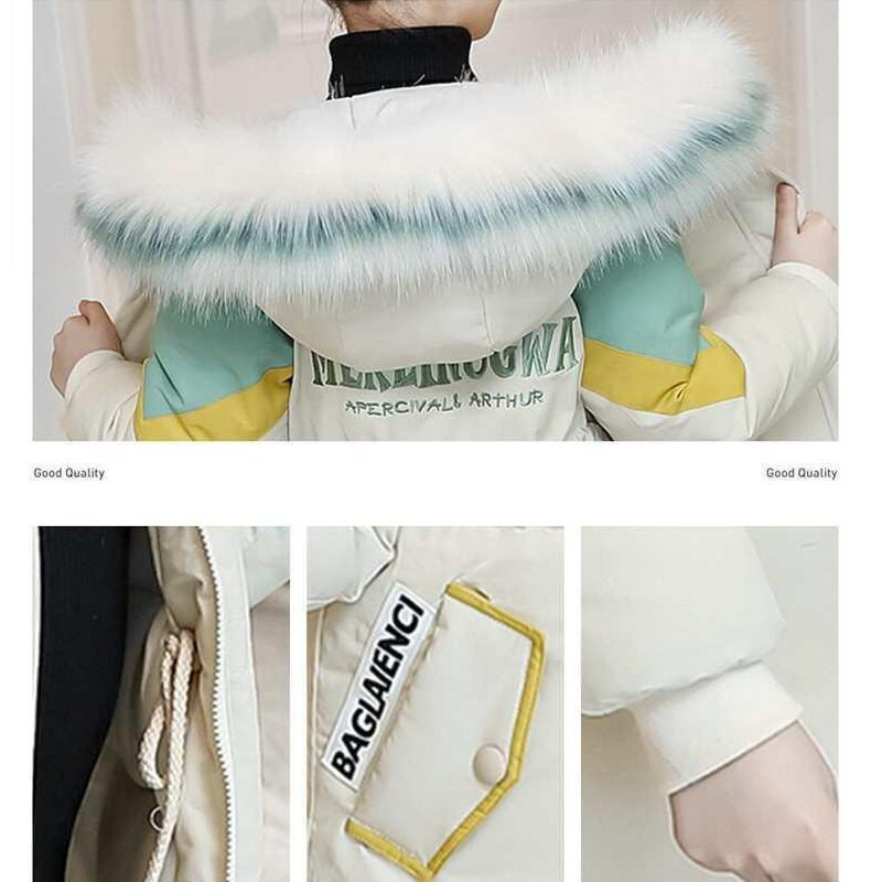 -30 Zimska dječja odjeća Punjačka pamučna jakna Teen Topli kaput od umjetnog krzna Gornja odjeća Odjeća Dječja parka Odjeća s kapuljačom za djevojčice 4-15 godina