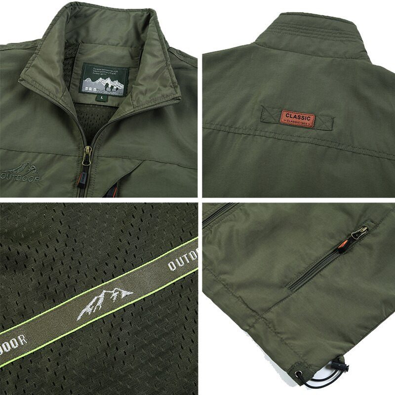 Vīriešu brīvdabas vestes 2022. gada pavasarī, vairākas kabatas, pārgājieni, darbs, fotografēšana, veste, vīrieša zivju veste, ūdensizturīga, elpojoša veste, izmērs 6 XL