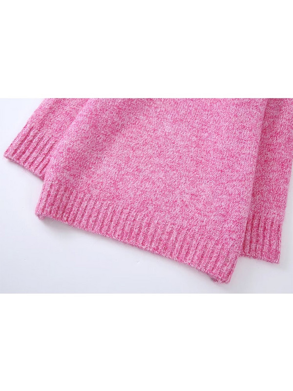 YENKYE jauns rudens sieviešu vintage lielizmēra, mīksts trikotāžas džemperis ar garām piedurknēm ar V kakla izgriezumu, sieviešu džemperi, elegants tops