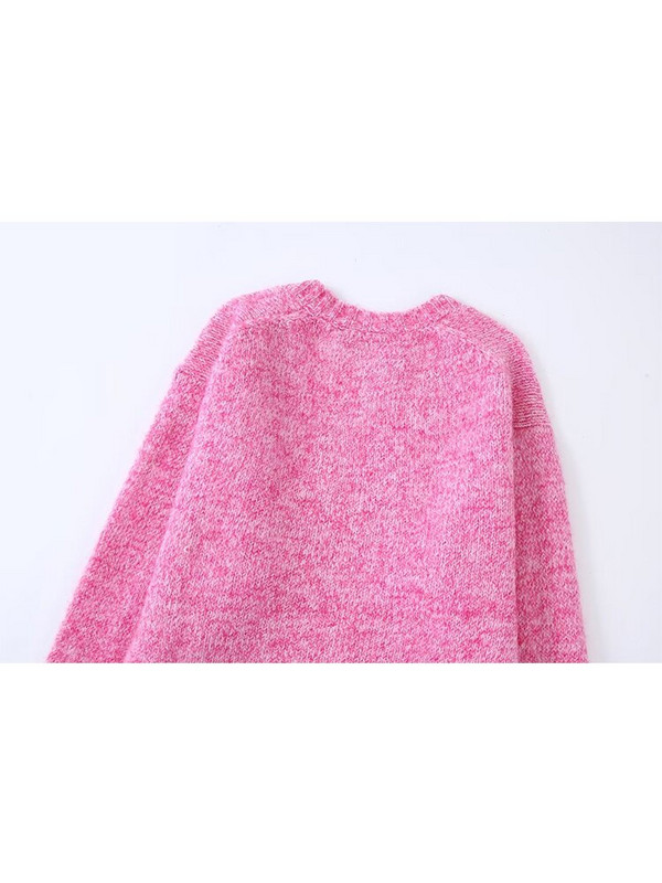 YENKYE jauns rudens sieviešu vintage lielizmēra, mīksts trikotāžas džemperis ar garām piedurknēm ar V kakla izgriezumu, sieviešu džemperi, elegants tops