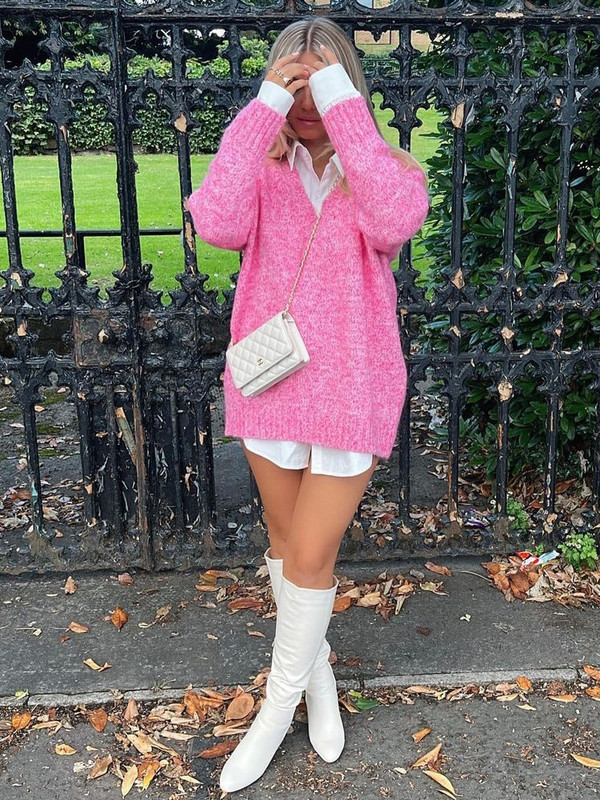 YENKYE jauns rudens sieviešu vintage lielizmēra, mīksts trikotāžas džemperis ar garām piedurknēm ar V kakla izgriezumu, sieviešu džemperi, elegants tops