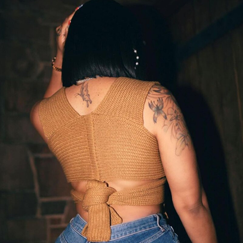 2022. gada bezpiedurkņu trikotāžas džemperis, seksīgs rudens vasaras modes veste, melna, balta džempera tops sievietēm, rudens rudens džemperis