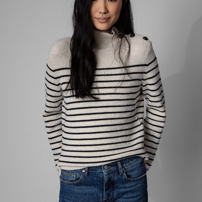 2022. gada rudens Ziemas sieviešu džemperis ar burtu apkakli sieviešu džemperis, 100% vilna ar garām piedurknēm, vaļīgas aproces, šķēlums