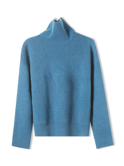 2022 Γυναικείο πουλόβερ Φθινοπωρινό Χειμώνα Ζεστά ζιβάγκο Casual Loose Oversized Γυναικεία Πουλόβερ Πλεκτό πουλόβερ Top Pull Femme