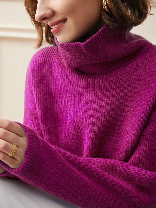 2022 Γυναικείο πουλόβερ Φθινοπωρινό Χειμώνα Ζεστά ζιβάγκο Casual Loose Oversized Γυναικεία Πουλόβερ Πλεκτό πουλόβερ Top Pull Femme