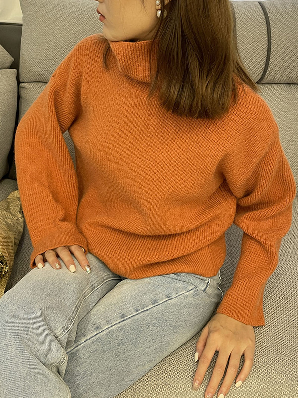 2022 Γυναικείο πουλόβερ Φθινοπωρινό Χειμώνα Ζεστά ζιβάγκο Casual Loose Oversized Γυναικεία Πουλόβερ Πλεκτό πουλόβερ Top Pull Femme