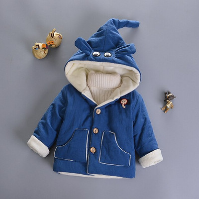 Cold Winter Plus Velvet Βρεφικά Παλτό για Αγόρια Χοντρό Μπουφάν Ζεστό Βαμβακερό Παιδικά Εξωτερικά Ενδύματα 1-5 Y Βρεφικά Παιδικά Ρούχα