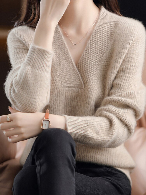 HELIAR sieviešu džemperis ar biezu kašmira kakla izgriezumu, 2022. gada ziemas džemperi, brīvi Polluver garām piedurknēm, trikotāžas elegants džemperis sievietēm