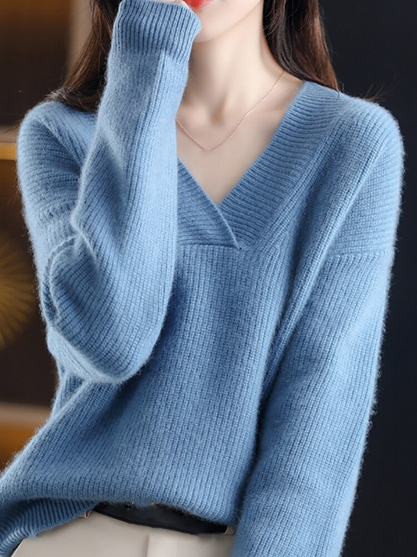 HELIAR sieviešu džemperis ar biezu kašmira kakla izgriezumu, 2022. gada ziemas džemperi, brīvi Polluver garām piedurknēm, trikotāžas elegants džemperis sievietēm