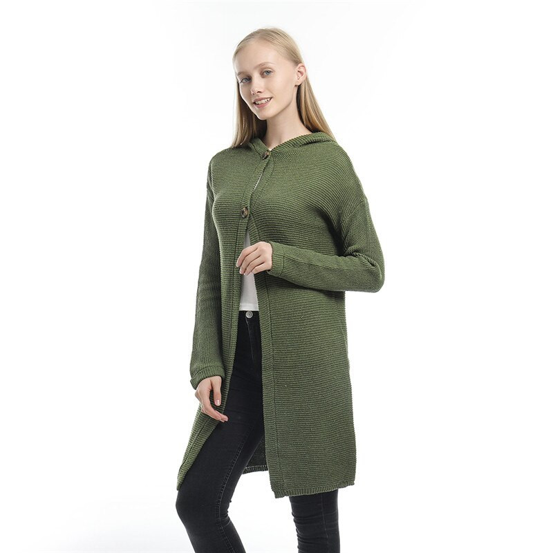 2022 m. naujas moteriškas kašmyro megztinis su gobtuvu, megztas žieminis megztinis moteriškas moteriškas megztinis kišeninis megztinis