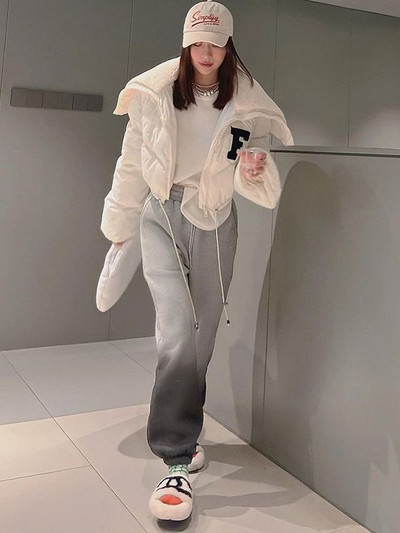 Modna jesensko-zimska puhasta jakna i kaputi Ženska božićna gornja odjeća balon kroja Topla odjeća