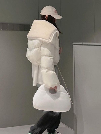 Modna jesensko-zimska puhasta jakna i kaputi Ženska božićna gornja odjeća balon kroja Topla odjeća