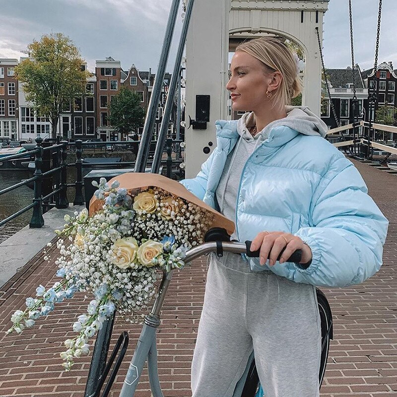 Modna jesensko-zimska puhasta jakna i kaputi Ženska božićna gornja odjeća balon kroja Topla odjeća