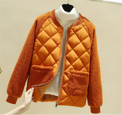 Ženska zimska jakna 2022. Nova široka lagana kratka ženska parka 4XL Ženski topli kaput od umjetne janjeće vune s pamučnom postavom