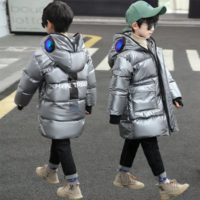 Lasteriided Poiste sulejope Puuvillane pikk Laste puuvillane mantel Laste puuvillane jope Talveriided Kapuutsiga lumeülikond