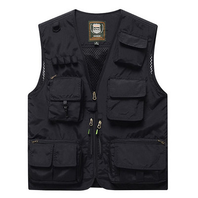 Ανδρικά καλοκαιρινά λεπτά γιλέκα με πολλές τσέπες Αμάνικα μπουφάν από διχτυωτό γρήγορο στέγνωμα Offloading Plus μέγεθος 7XL Φωτογραφικά γιλέκα 16 τσέπες