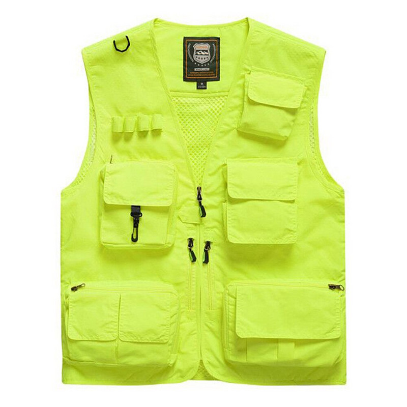 Ανδρικά καλοκαιρινά λεπτά γιλέκα με πολλές τσέπες Αμάνικα μπουφάν από διχτυωτό γρήγορο στέγνωμα Offloading Plus μέγεθος 7XL Φωτογραφικά γιλέκα 16 τσέπες
