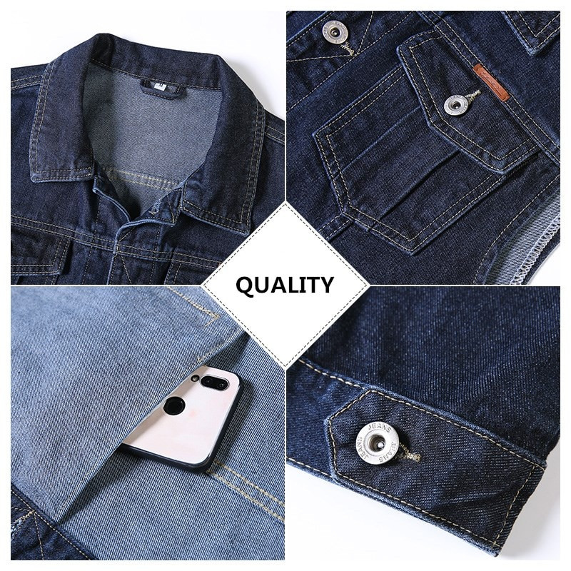 Lielizmēra 5XL 6XL 7XL 8XL Vīriešu Balck džinsu vestes 2021 Jaunums pavasara rudens zilā džinsa veste Fat Streetwear modes ikdienas veste