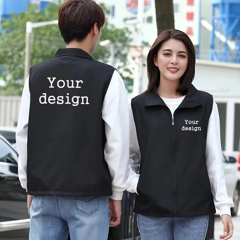 Prilagođeni/dizajnirani logo prsluci personalizirani logo muški i ženski prsluci bez rukava reklamni prsluci