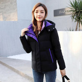 Νέο χειμερινό γυναικείο λευκό βαμβακερό παλτό με πούπουλα πάπιας - 20 μοίρες κάτω από το μηδέν Διπλό ζεστό παλτό Parka διπλής όψης