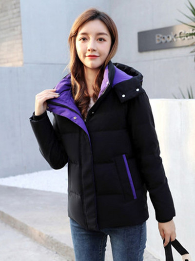 Νέο χειμερινό γυναικείο λευκό βαμβακερό παλτό με πούπουλα πάπιας - 20 μοίρες κάτω από το μηδέν Διπλό ζεστό παλτό Parka διπλής όψης