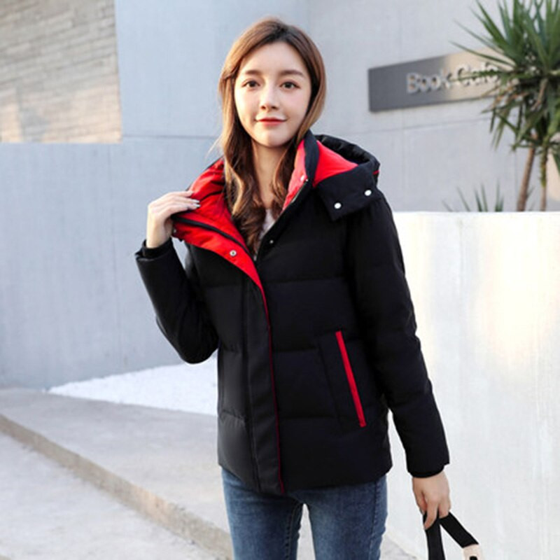 Νέο χειμερινό γυναικείο λευκό βαμβακερό παλτό με πούπουλα πάπιας - 20 μοίρες κάτω από το μηδέν Διπλό ζεστό παλτό Parka διπλής όψης