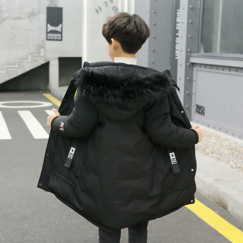 Zimski kombinezon Dječja jakna za dječaka Gornja odjeća Dječja topla zadebljana topla odjeća Gornja odjeća Parka Tinejdžerska krznena odjeća