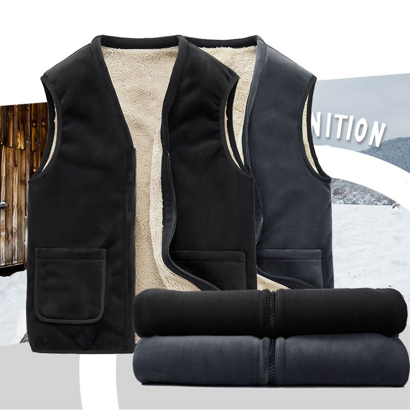 Žieminiai vyriški ėriuko kašmyro paltai Vilnos liemenė 95KG870 vyriškos liemenės su keliomis kišenėmis pavasario rudens vyriški viršutiniai drabužiai #bx234ml