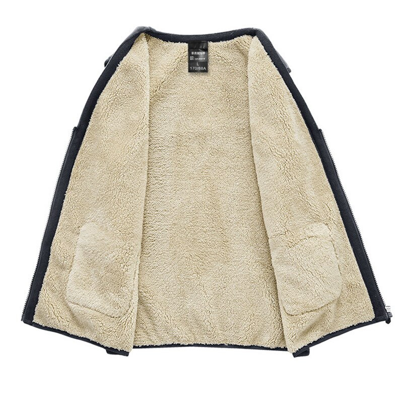 Žieminiai vyriški ėriuko kašmyro paltai Vilnos liemenė 95KG870 vyriškos liemenės su keliomis kišenėmis pavasario rudens vyriški viršutiniai drabužiai #bx234ml