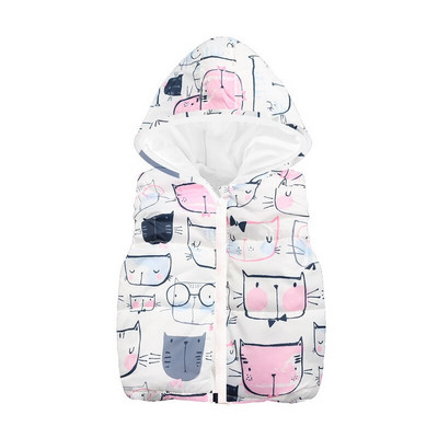 Flīsa bērnu veste ar kapuci Zēnu mētelis Modes kapuces zēnu veste topi Bērnu apģērbs Apģērbs Ārdrēbes Jaka bez piedurknēm