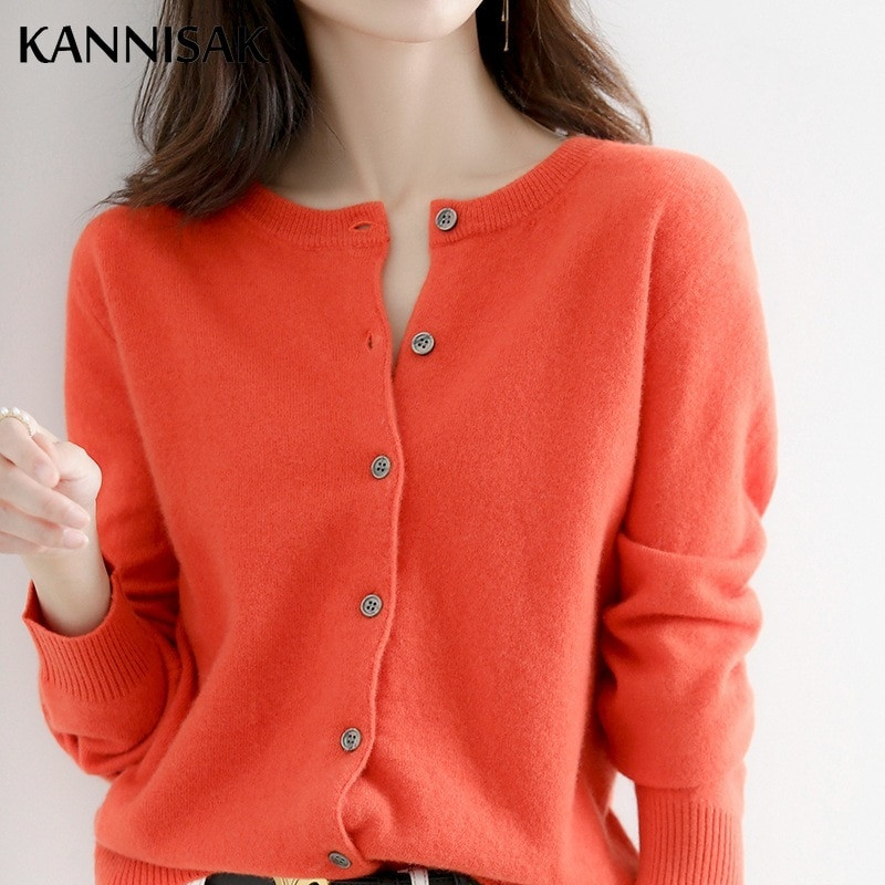 Moteriški megztiniai, 2022 m. kašmyro megztiniai su V formos iškirpte, viena krūtine trumpi, ploni moteriški rudi trikotažo viršūnės, solidūs korėjietiški moteriški megztiniai