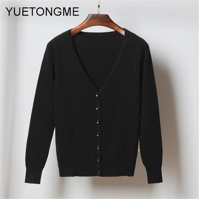 Γυναικείες πλεκτές ζακέτες με λαιμόκοψη V σε κορεατικό στυλ Γυναικείο Casual πουλόβερ παντός τύπου SW080