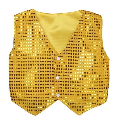 Bērnu hiphopa apģērbi sequin deju veste zēniem Helovīna burvju veste sviedri Džeza balles deju skatuves apģērbi
