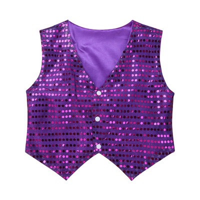 Bērnu hiphopa apģērbi sequin deju veste zēniem Helovīna burvju veste sviedri Džeza balles deju skatuves apģērbi