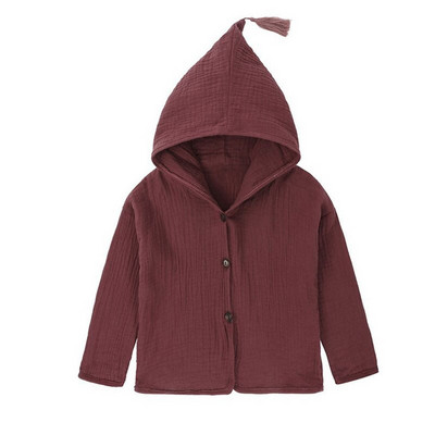 Μπλουζάκια Κοριτσίστικα Μπουφάν Παιδικά 2018 Νέα Βρεφικά Αγόρια Ρούχα Φούντα Καπέλο Σχέδιο Βαμβακερό λινό Παιδική ζακέτα 1-6Y Μπλούζα νήπιο