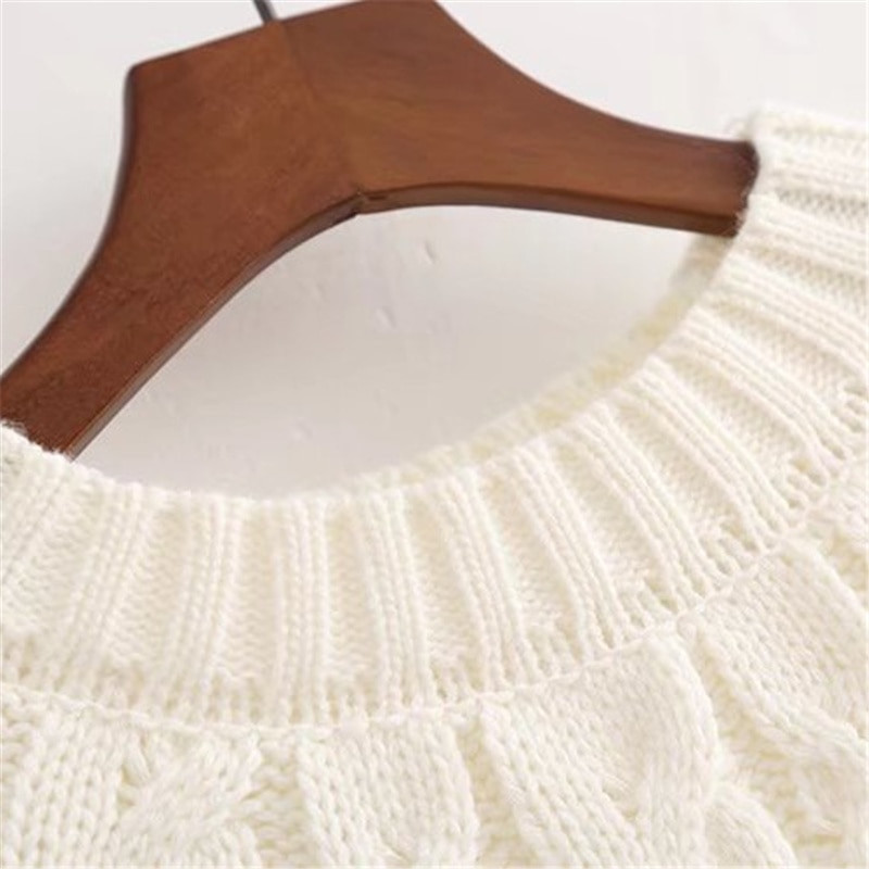 2019 Νέο πουλόβερ Γυναικεία πουλόβερ Φθινοπωρινό Πλεκτό Πλεκτό Πουλόβερ Μακρυμάνικο Ο-Λιιμόκοψη Γλυκά Πλεκτά πουλόβερ
