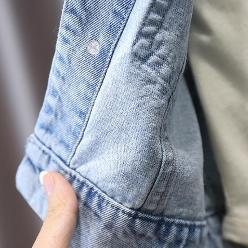 Traper jakna za djevojčice Dječji crtić Mikey Vez Denim Gornja odjeća Jesen Tople pamučne jeans jakne za djevojčice Modni kaput za malu djecu