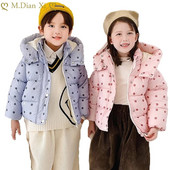 Χειμερινά παιδικά παλτό Βρεφικά αγόρια κορίτσια μπουφάν Παιδικά φθινοπωρινά εξωτερικά ενδύματα μόδας Παλτό με κουκούλα πουά Ρούχα για νεογέννητα νήπια