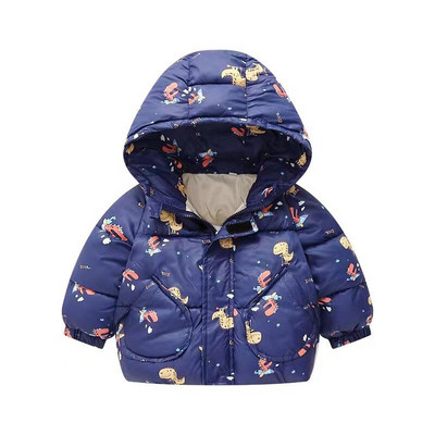 Χειμερινά παιδικά παλτό Βρεφικά αγόρια κορίτσια μπουφάν Παιδικά φθινοπωρινά εξωτερικά ενδύματα μόδας Παλτό με κουκούλα πουά Ρούχα για νεογέννητα νήπια