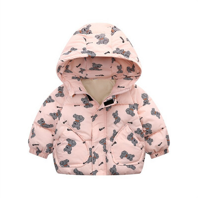 Χειμερινά παιδικά παλτό Βρεφικά αγόρια κορίτσια μπουφάν Παιδικά φθινοπωρινά εξωτερικά ενδύματα μόδας Παλτό με κουκούλα πουά Ρούχα για νεογέννητα νήπια
