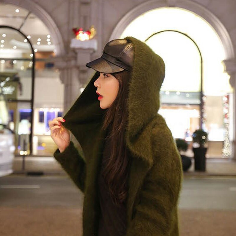 Najprodavaniji dugi džemper od prirodnog nerca i kašmira s kapuljačom Pravi topli kardigani Ženski s kapuljačom Ženski dugi kaput wsr538