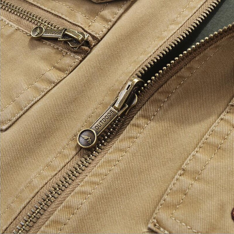 Karstā izpārdošana plus 9XL veste vīriešu kokvilnas divpusēja taktiskā veste ar daudzām kabatām bezpiedurkņu jaka chalecos para hombre vīriešu mētelis