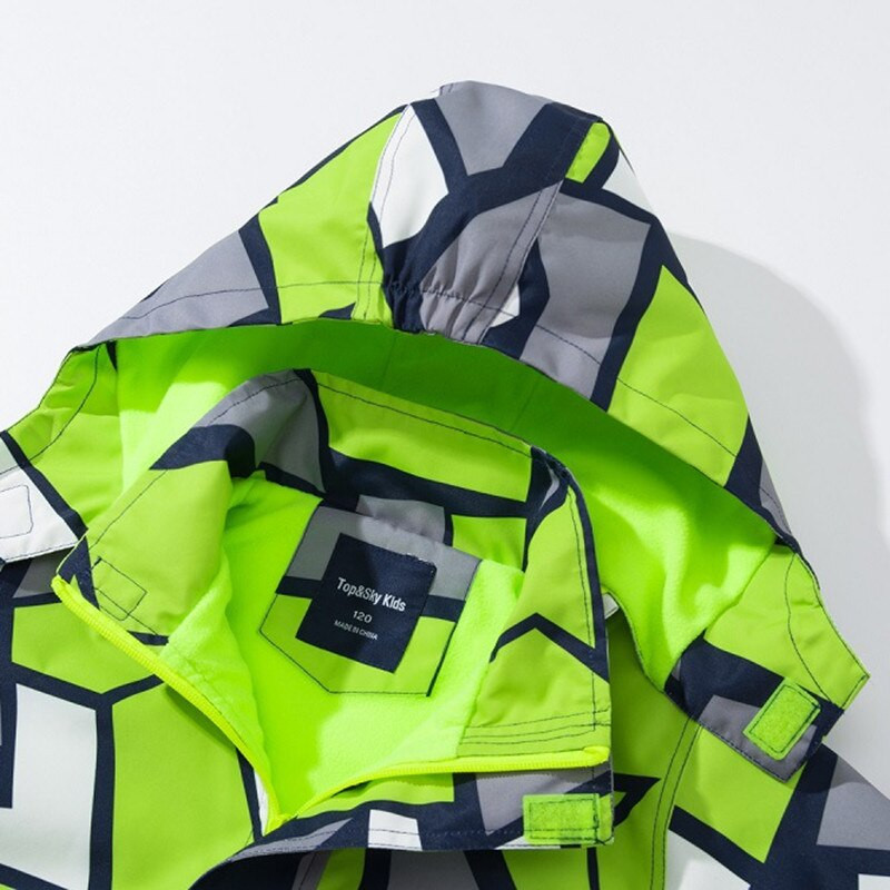 Jauns pavasara rudens bērnu virsdrēbes jakas sporta mode bērnu mēteļi divslāņu flīsa ūdensizturīgs vēja necaurlaidīgs zēnu jaka