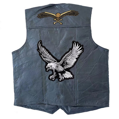 2022 Ανδρικό γιλέκο ποδηλάτου Hip hop Jacket ρετρό Locomotive Γνήσιο δέρμα προβάτου μοτοσικλέτας Αμάνικα γιλέκα Ανδρικά ρούχα