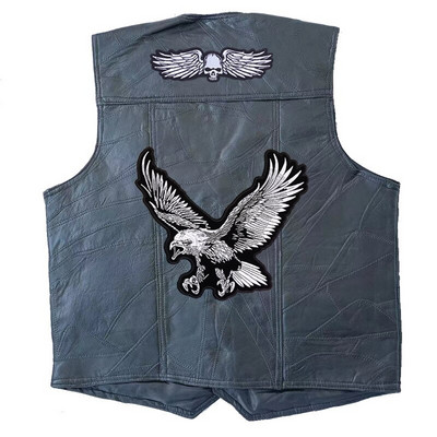 2022 Ανδρικό γιλέκο ποδηλάτου Hip hop Jacket ρετρό Locomotive Γνήσιο δέρμα προβάτου μοτοσικλέτας Αμάνικα γιλέκα Ανδρικά ρούχα