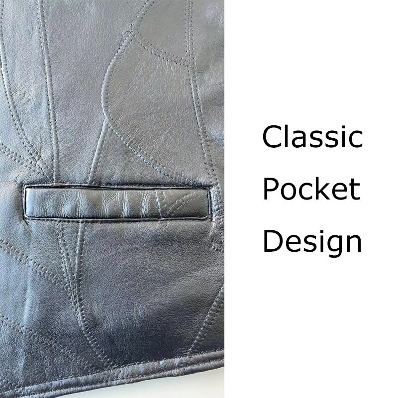 2022 Ανδρικό γιλέκο ποδηλάτου Hip hop Jacket ρετρό Locomotive Γνήσιο δέρμα προβάτου μοτοσικλέτας Αμάνικα γιλέκα Ανδρικά ρούχα