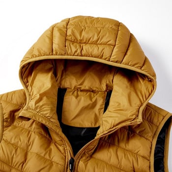 Νέο ανδρικό γιλέκο 2022 Χειμερινό πουπουλένιο γιλέκο casual ανδρικό ανοιχτό αμάνικο μπουφάν Plus μέγεθος 4XL Ζεστό ανδρικό παλτό με κουκούλα