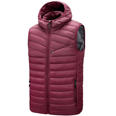 Νέο ανδρικό γιλέκο 2022 Χειμερινό πουπουλένιο γιλέκο casual ανδρικό ανοιχτό αμάνικο μπουφάν Plus μέγεθος 4XL Ζεστό ανδρικό παλτό με κουκούλα