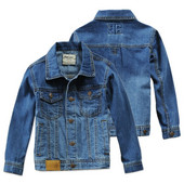 Μόδα για αγόρια τζιν παλτό μάρκας σχέδιο Παιδικό τζιν παλτό για εφηβικά αγόρια 110-160 CM Παιδικά Εξωτερικά Ενδύματα Άνοιξη/Καλοκαίρι LC095-2