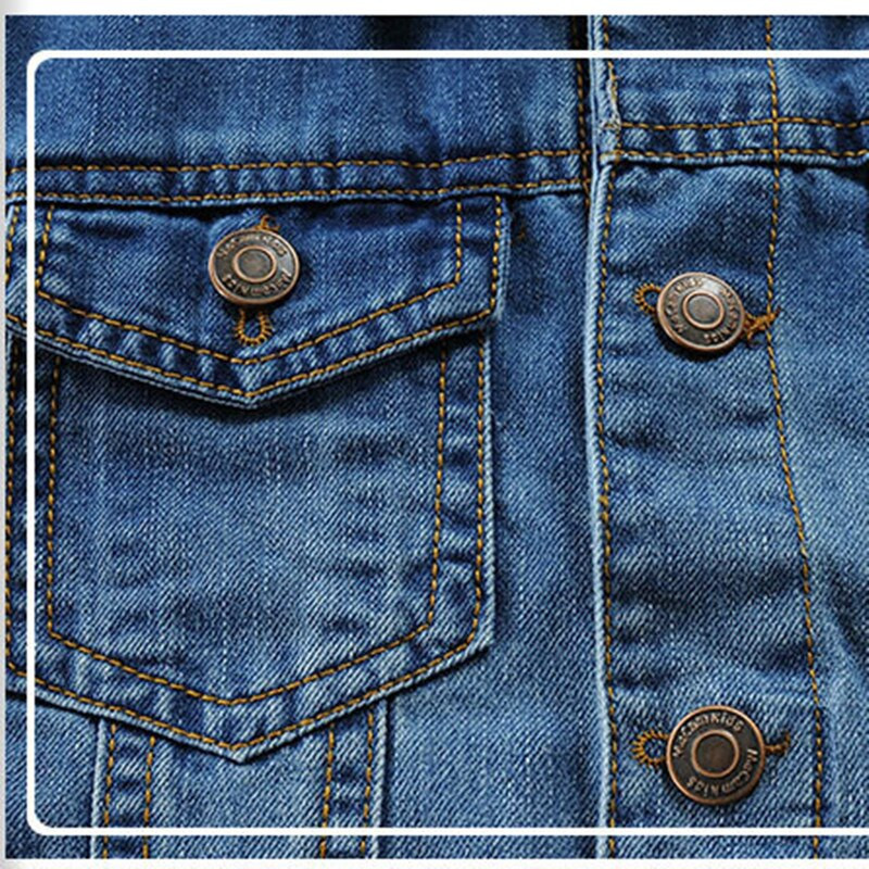 Μόδα για αγόρια τζιν παλτό μάρκας σχέδιο Παιδικό τζιν παλτό για εφηβικά αγόρια 110-160 CM Παιδικά Εξωτερικά Ενδύματα Άνοιξη/Καλοκαίρι LC095-2